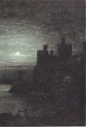 Arthur e.grimshaw Conway Castle,Moonrise (mk37) oil on canvas
